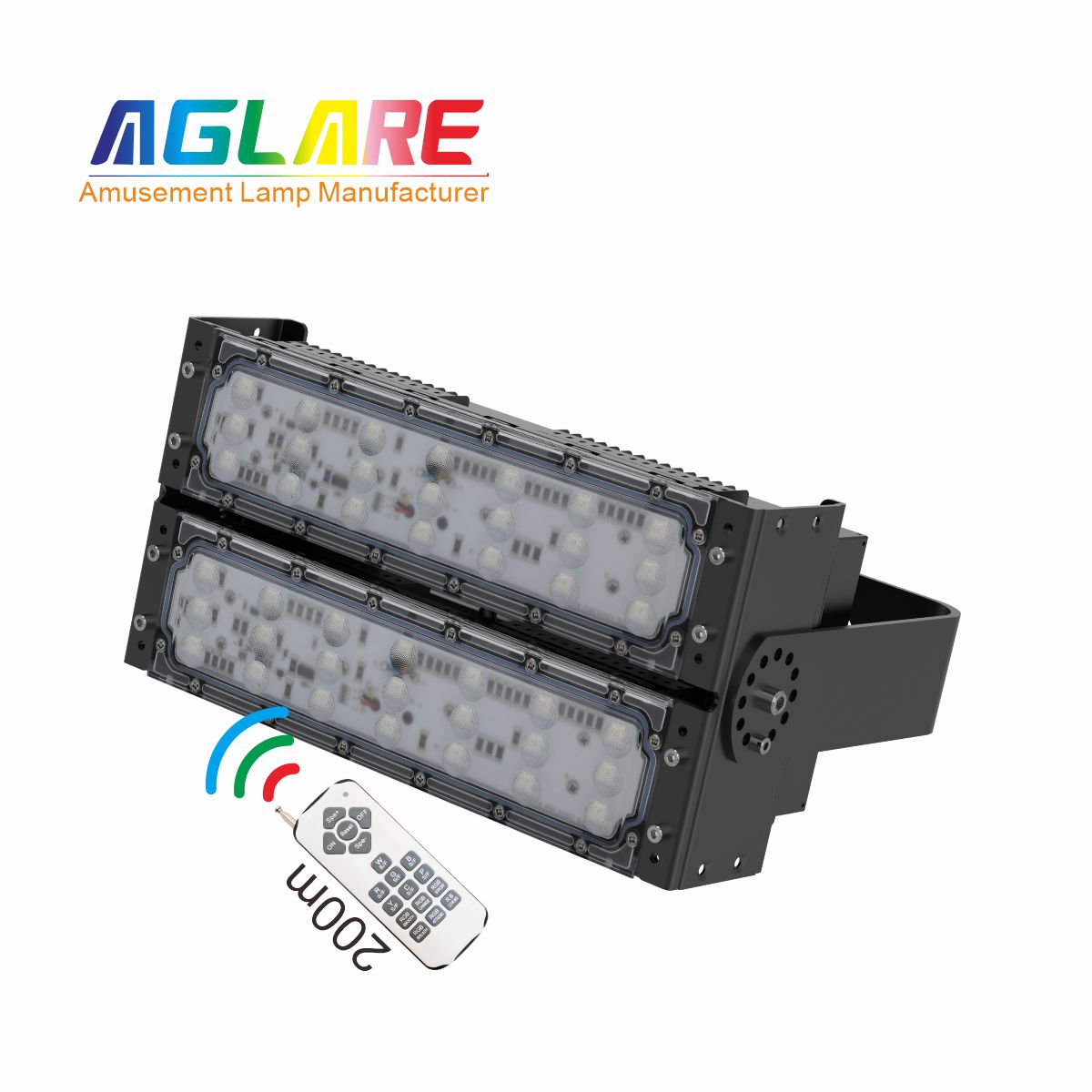100W LED彩色泛光灯 RGB投光灯带？仄